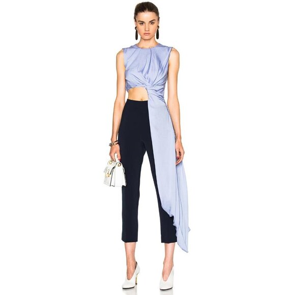 ROKSANDA Women's Ellis Jumpsuit Size 10 In Navy & Violet